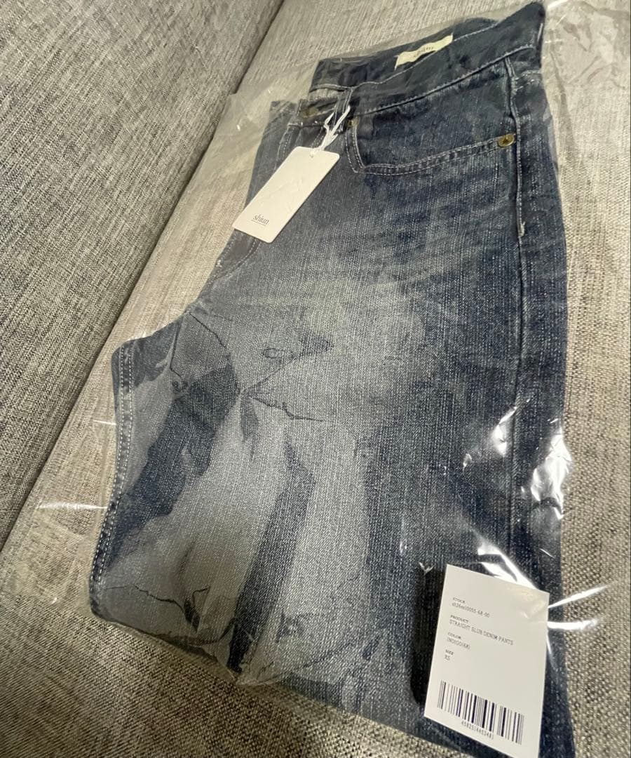 パンツ shiun STRAIGHT SLUB DENIM PANTS