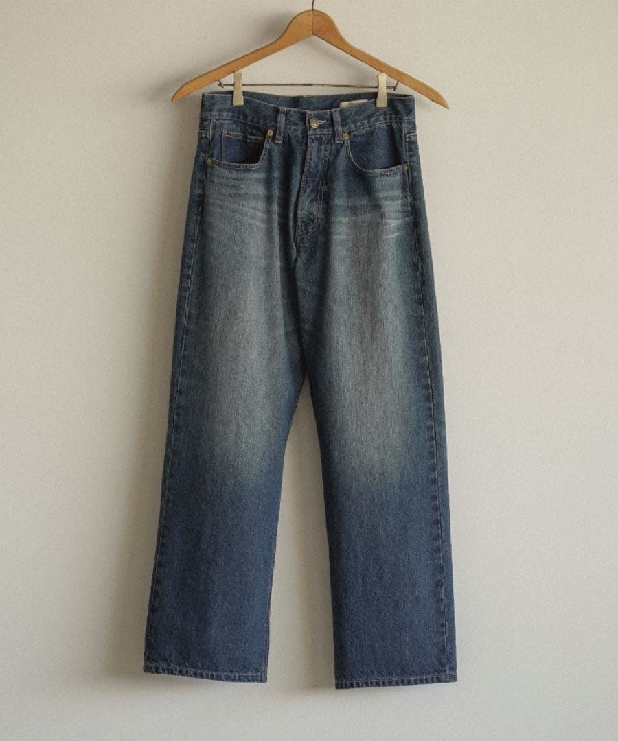 パンツ shiun STRAIGHT SLUB DENIM PANTS