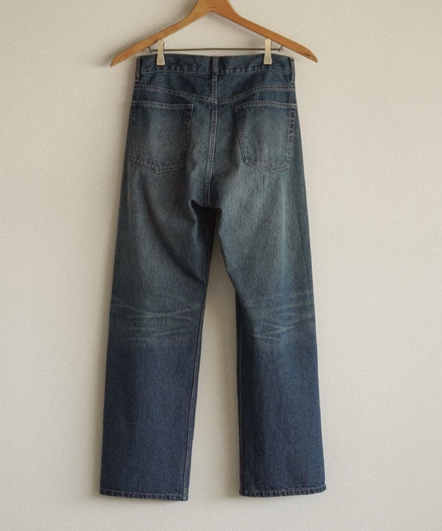 パンツ shiun STRAIGHT SLUB DENIM PANTS