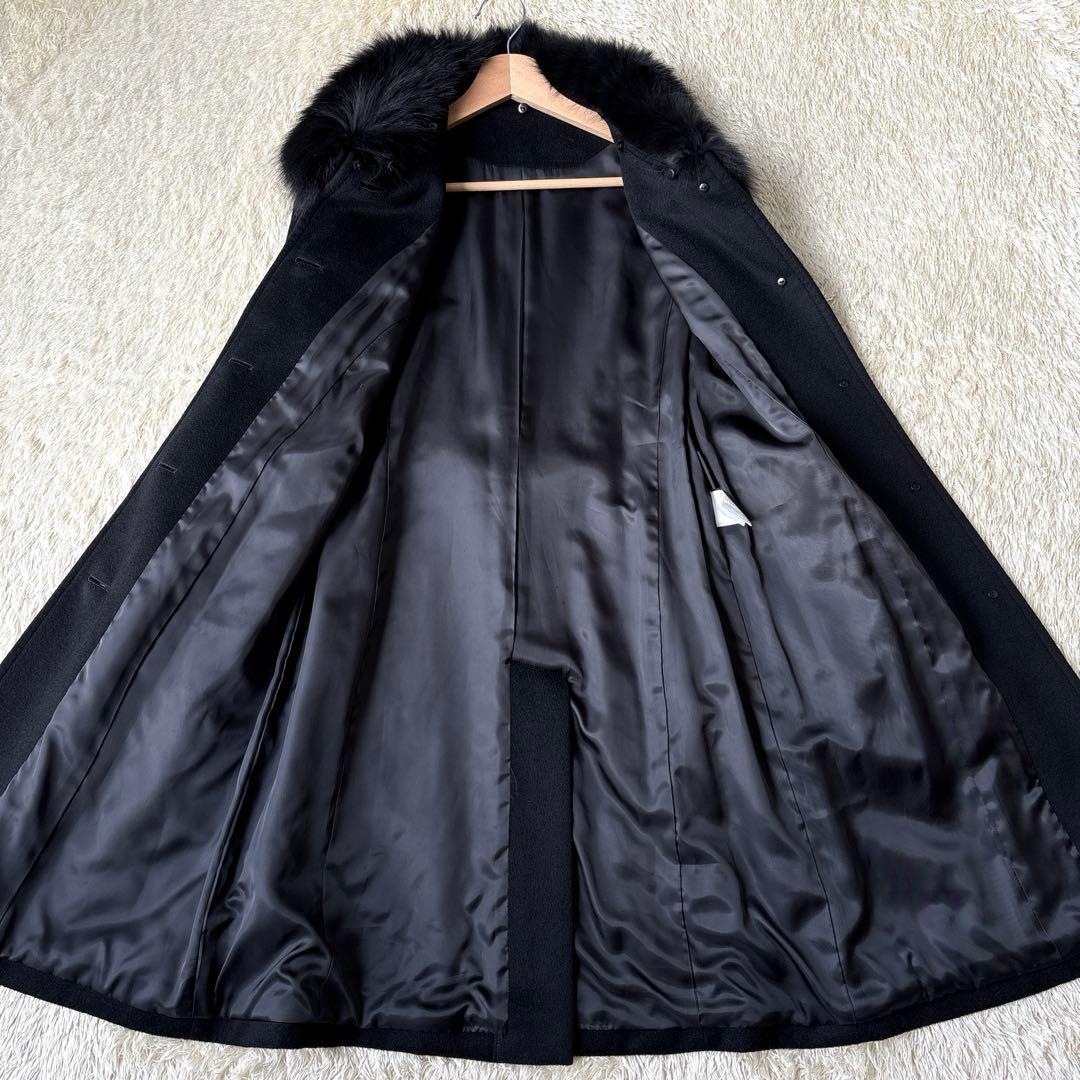 極美品☆SAGA FURS コート　カシミヤ　ブルーフォックス11 Aライン