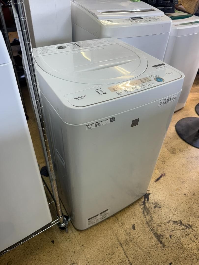 SHARP　シャープ　洗濯機 4.5KG ES-G4E7-KW 2020年