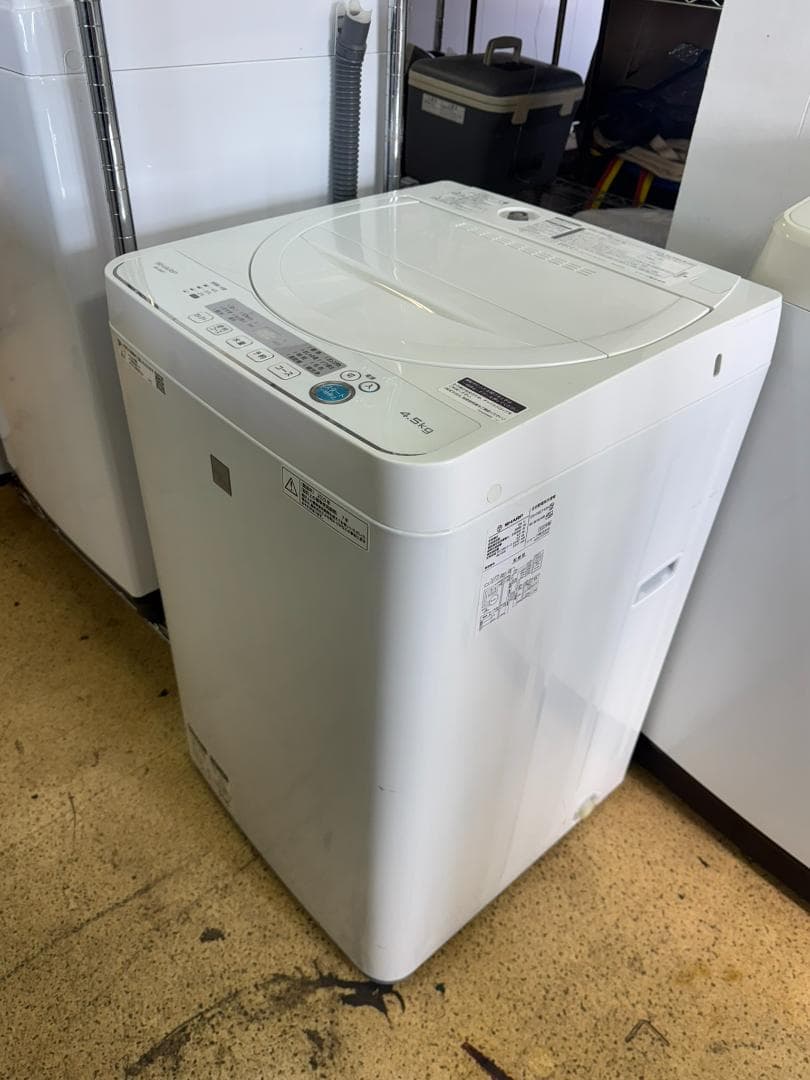 SHARP　シャープ　洗濯機 4.5KG ES-G4E7-KW 2020年