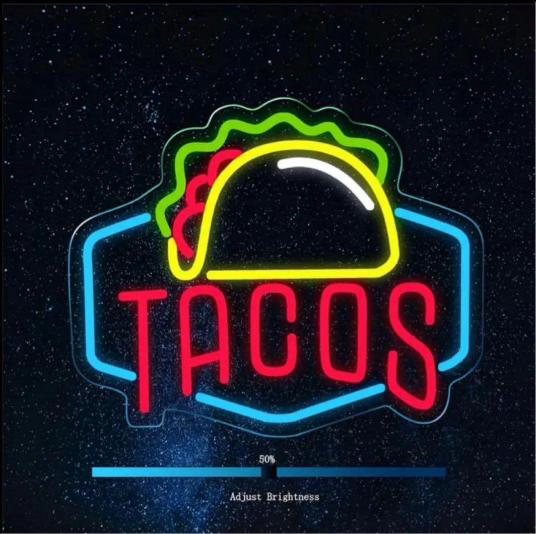 TACOSネオンライト LEDサイン USB タコス看板 店舗用