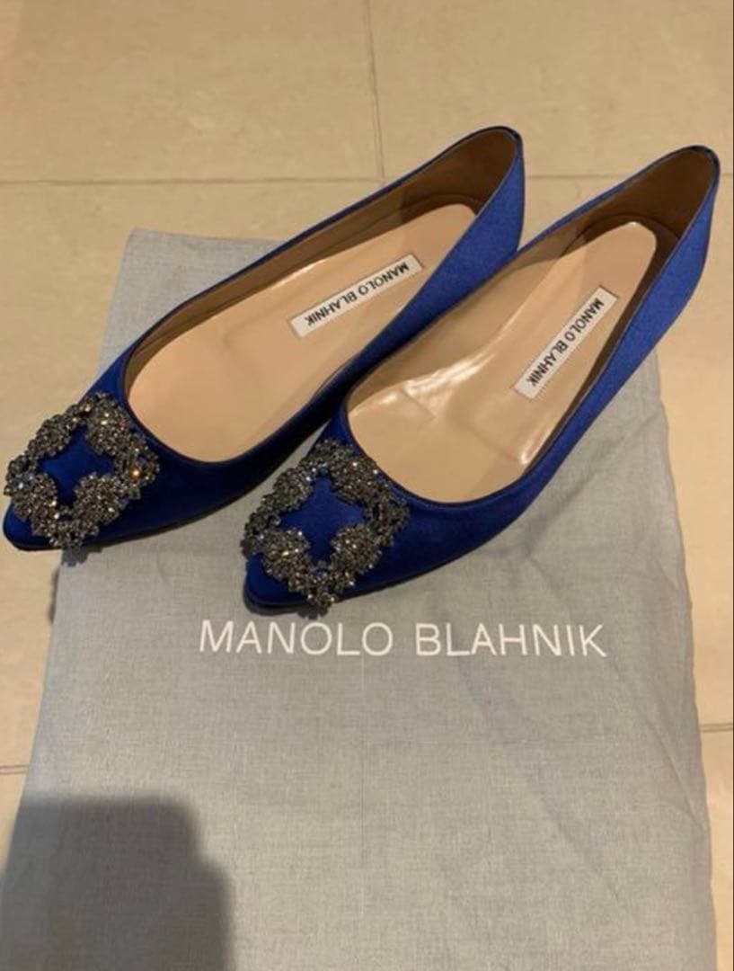 【SR】マノロブラニク　ハンギシ　ロイヤルブルー　34/5 21.5〜22