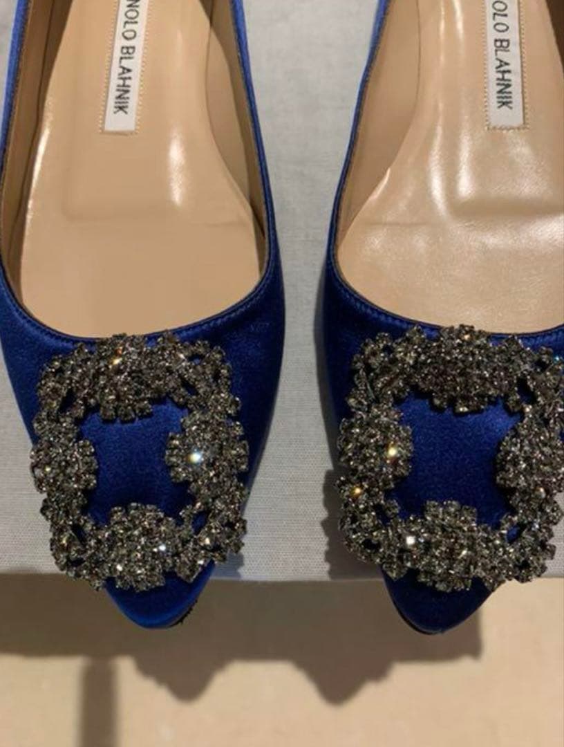 【SR】マノロブラニク　ハンギシ　ロイヤルブルー　34/5 21.5〜22