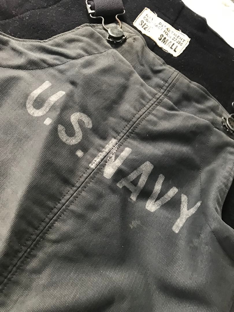 ★実物40s US Navy Deck overalls デッキフック Ｓ