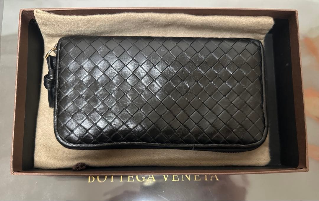 【付属品付】ボッテガヴェネタ ラウンドファスナー/ラム/黒/4️⃣✨✨✨