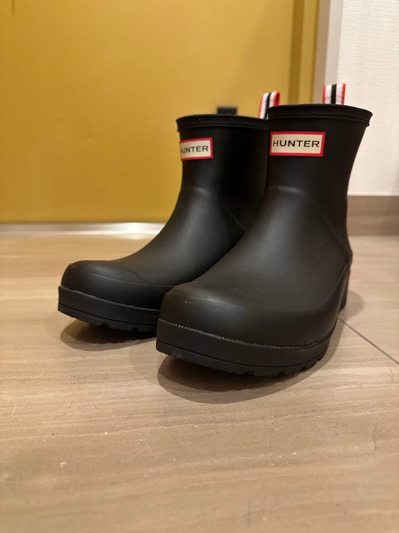 【美品】現行品　HUNTER ブラック ショートブーツ　25cm