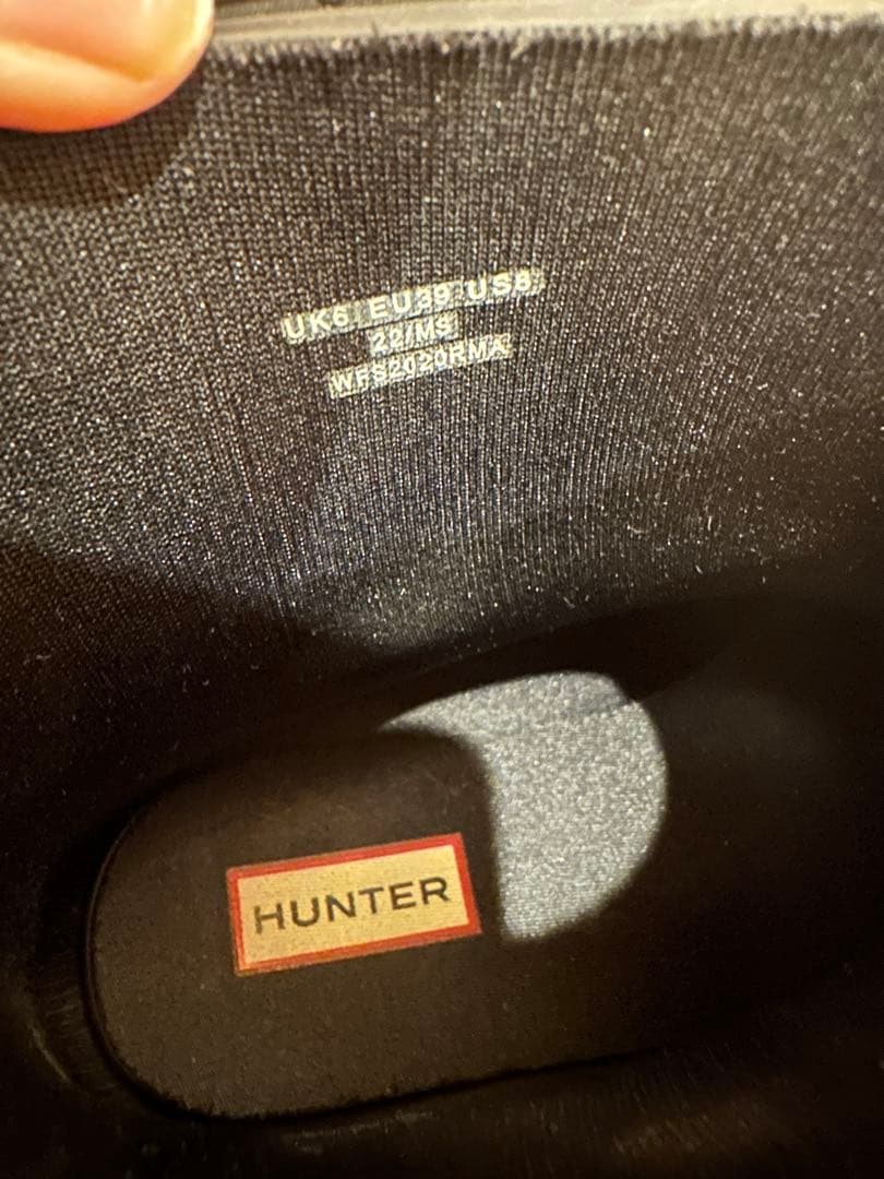 【美品】現行品　HUNTER ブラック ショートブーツ　25cm