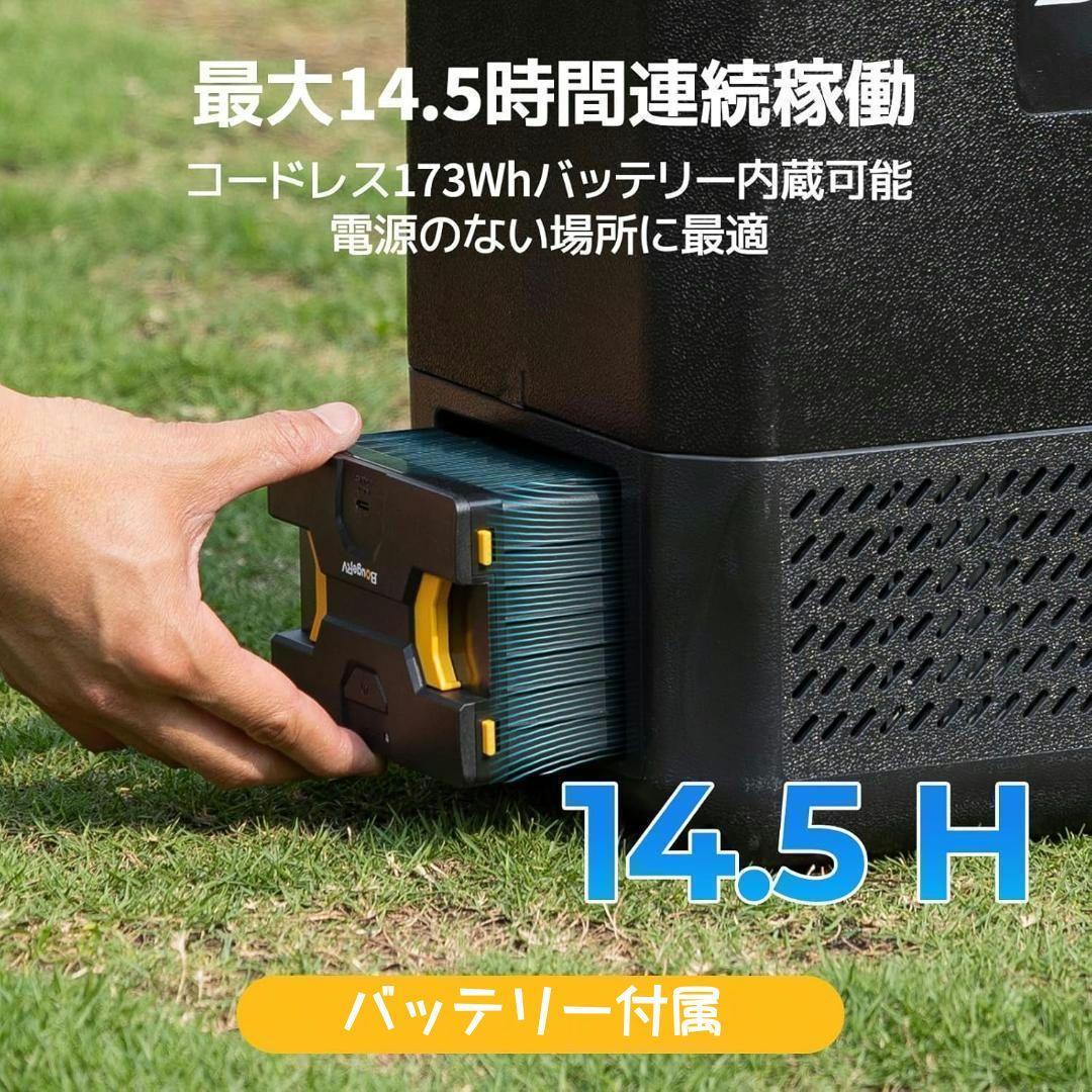 新品✨BougeRV ポータブル冷蔵庫 小型 9L -20～20℃ 黒バッテリー