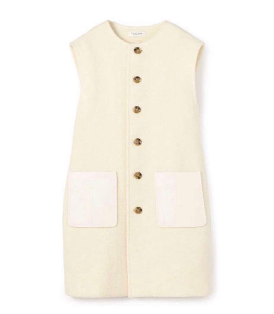 【12/4掲載終了】MACPHEE マカフィー　シープパイルクルーネックジレ