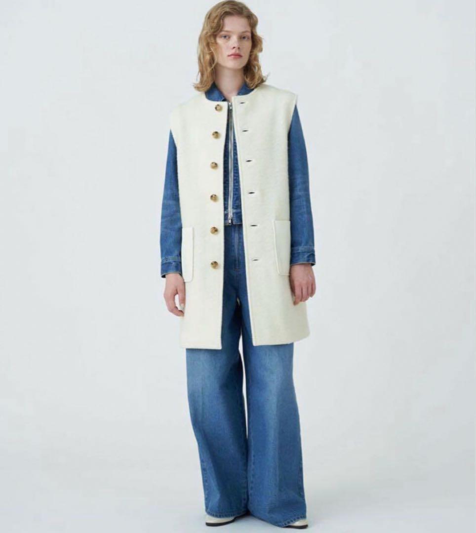 【12/4掲載終了】MACPHEE マカフィー　シープパイルクルーネックジレ