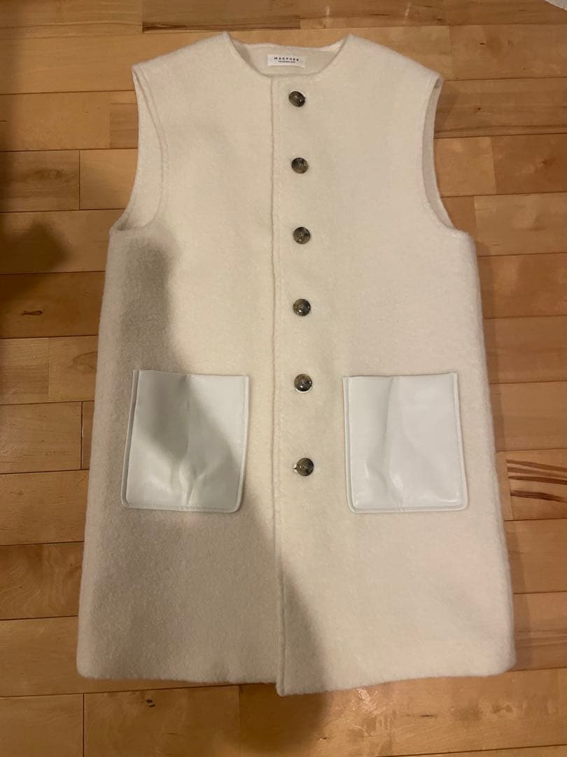 【12/4掲載終了】MACPHEE マカフィー　シープパイルクルーネックジレ