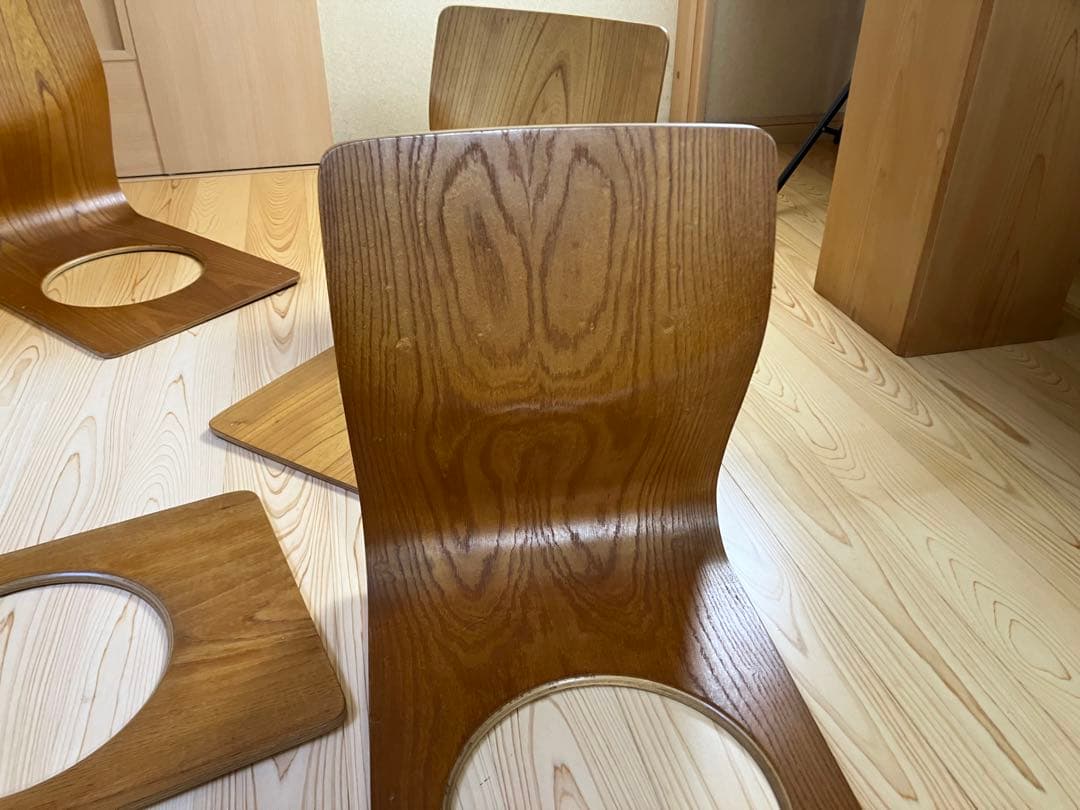 天童木工 座椅子 4脚セット 曲げ木 和モダン 藤森健次　ビンテージ　JAPAN