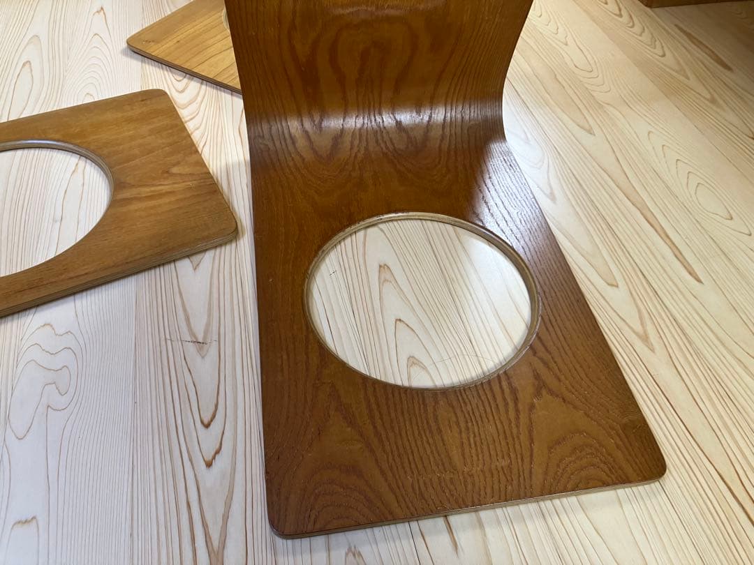 天童木工 座椅子 4脚セット 曲げ木 和モダン 藤森健次　ビンテージ　JAPAN