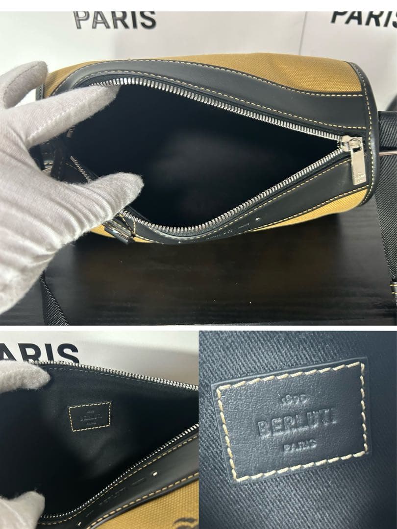 ほぼ新品　Berluti シグネチャー ドラム型 クロスボディ　ショルダーバッグ
