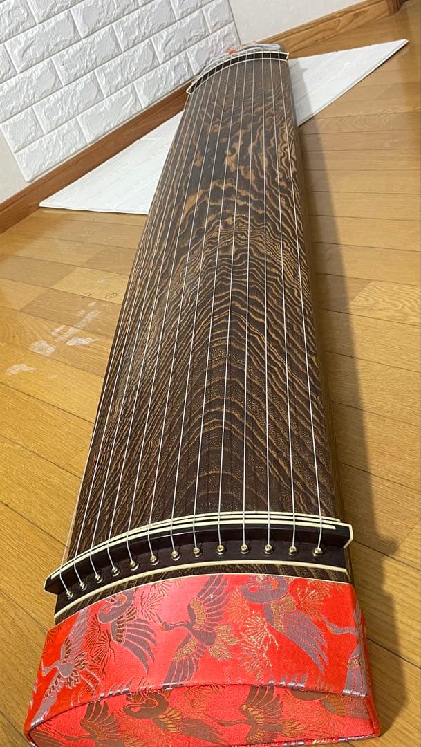 【最上級品】くり甲 綾杉彫 13絃箏 琴 お琴 こと柱つき