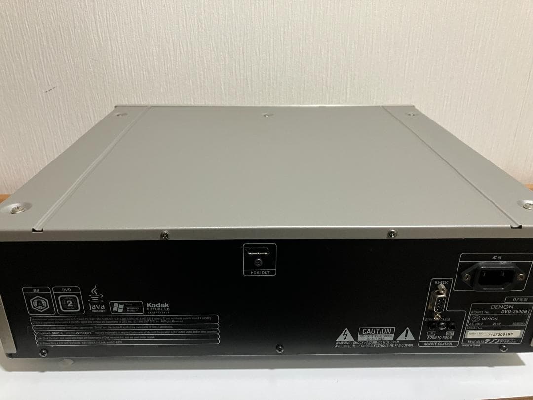 DENON DVD-2500BT BD/DVDビデオトランスポート（ジャンク）