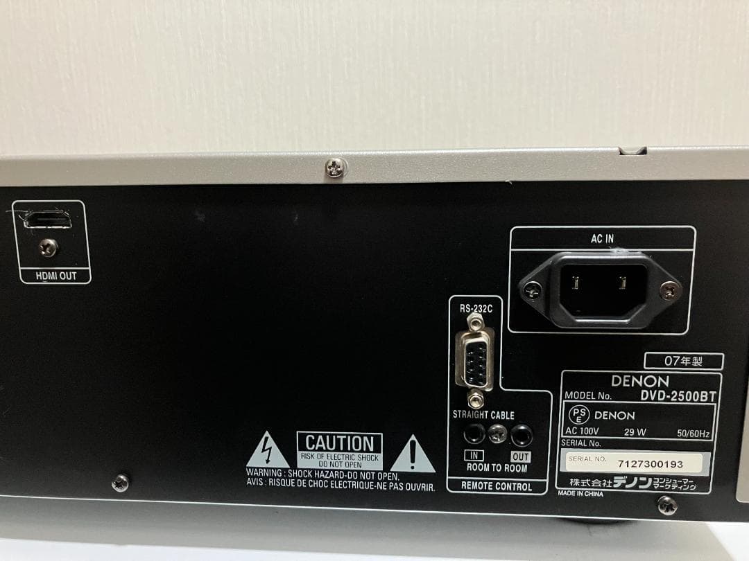 DENON DVD-2500BT BD/DVDビデオトランスポート（ジャンク）