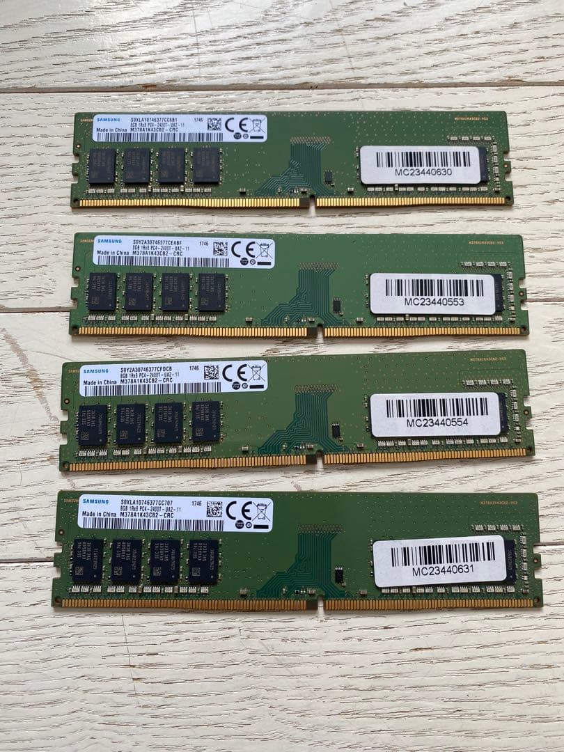 Samsung DDR4 メモリ 8GB×4枚セット