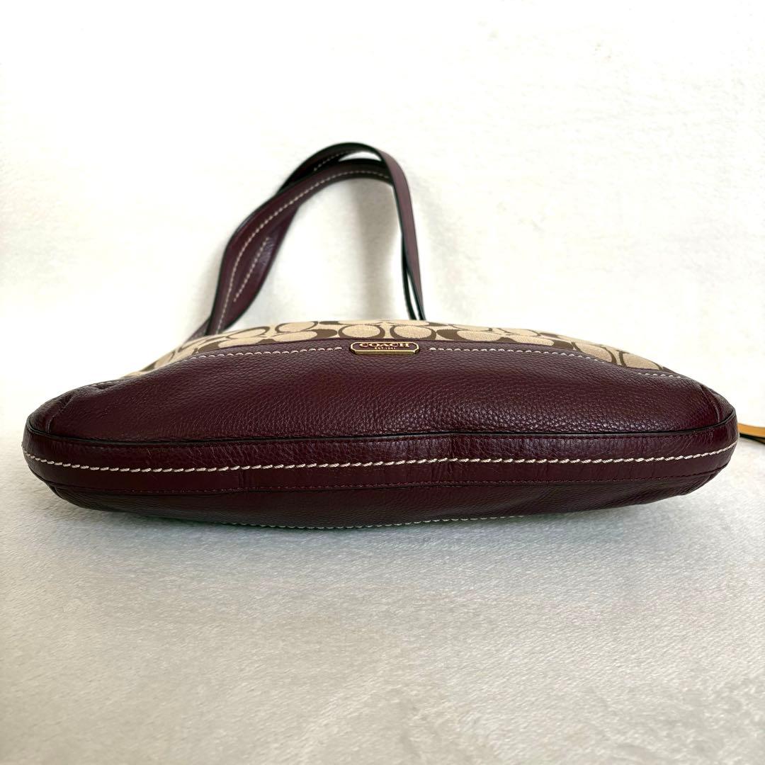 ⭐︎美品【COACH】ワンショルダーバッグ キャンバス レザー シグネチャー 総柄