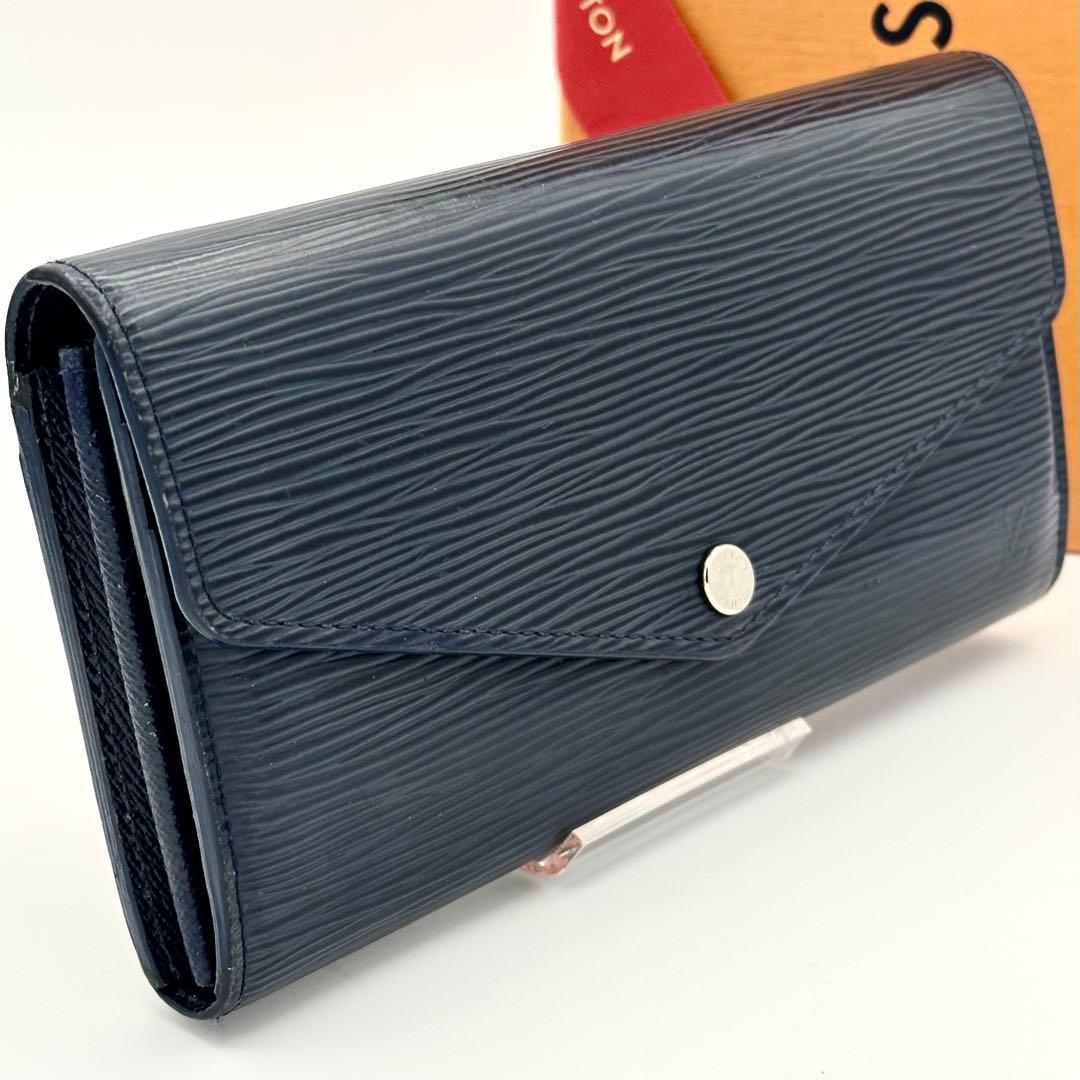 【極美品】ルイヴィトン エピ 新型ポルトフォイユ サラ 長財布 アンディゴブルー