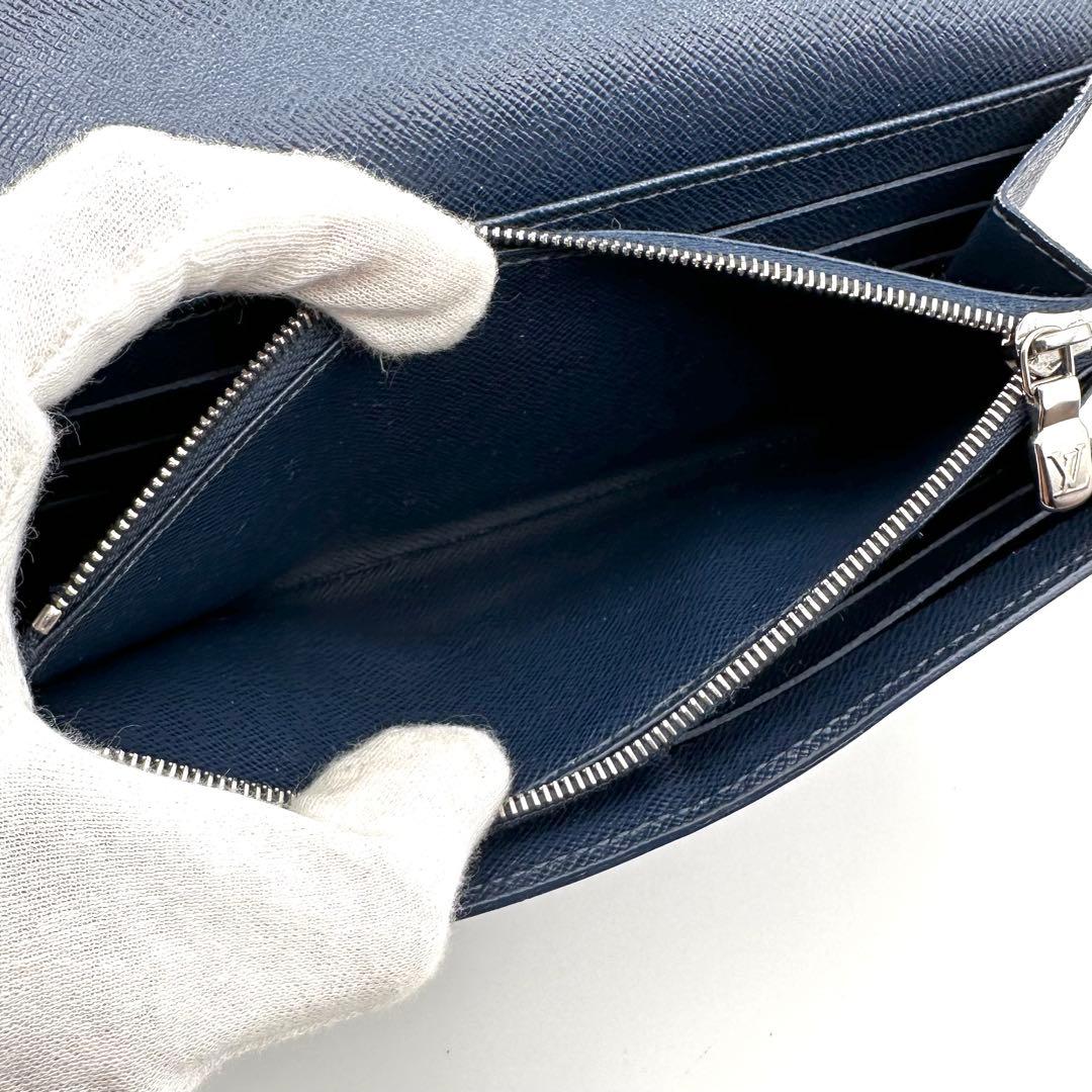 【極美品】ルイヴィトン エピ 新型ポルトフォイユ サラ 長財布 アンディゴブルー