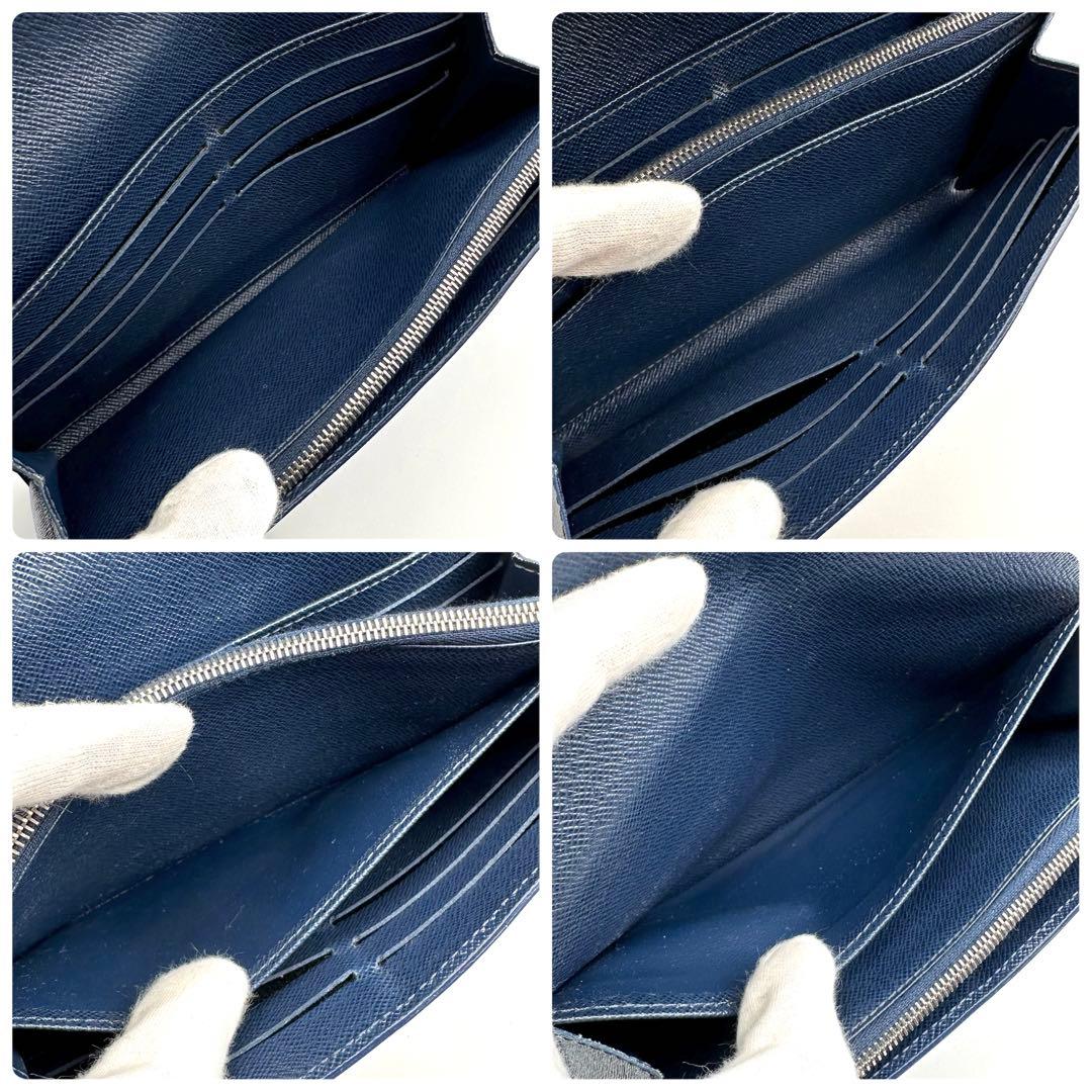 【極美品】ルイヴィトン エピ 新型ポルトフォイユ サラ 長財布 アンディゴブルー