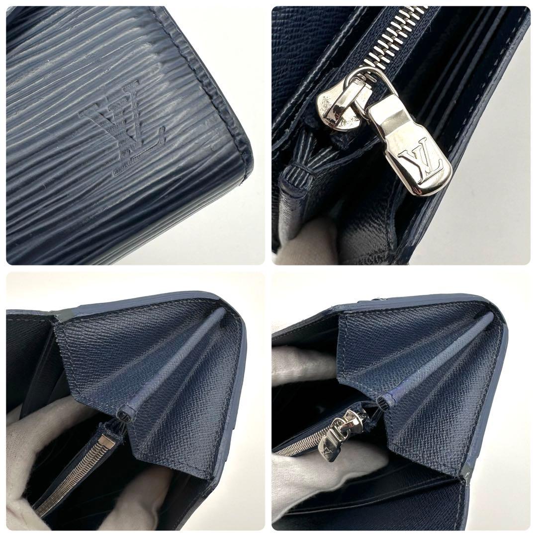 【極美品】ルイヴィトン エピ 新型ポルトフォイユ サラ 長財布 アンディゴブルー