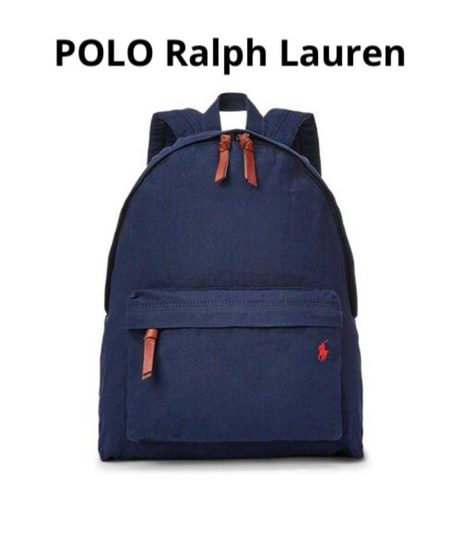 新品ポロラルフローレン　ネイビー キャンバス リュック紺POLO