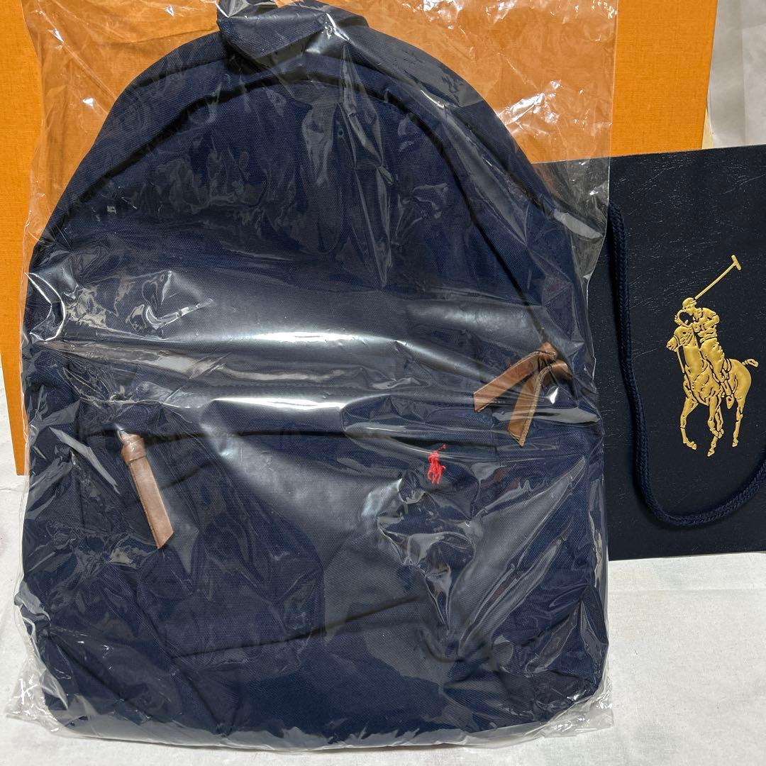 新品ポロラルフローレン　ネイビー キャンバス リュック紺POLO