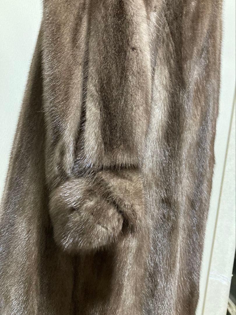 ブラウン ロングファーコート