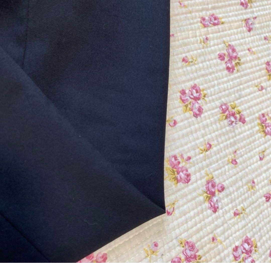 コムサイズム スカートスーツ S W60 黒 就活 面接 2つボタン 春秋DMW