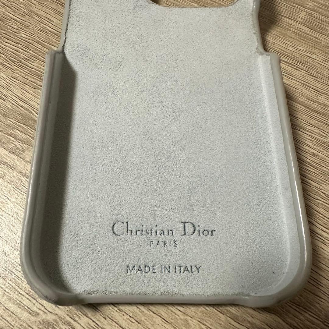【正規品】Dior 水色　iPhone14pro スマホケース　キルティング