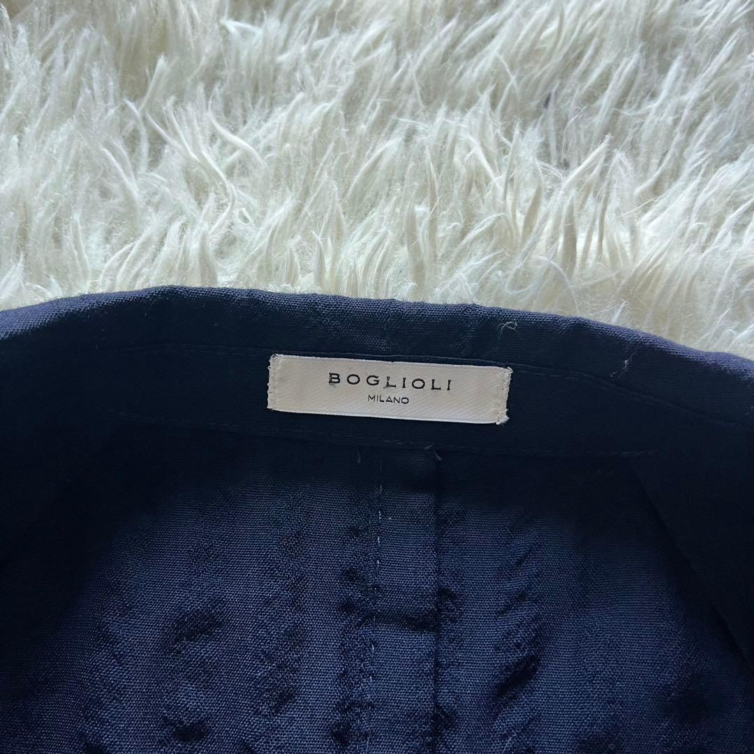 <美品>BOGLIOLI dover 新ロゴ ネイビー ウール ジャケット 46