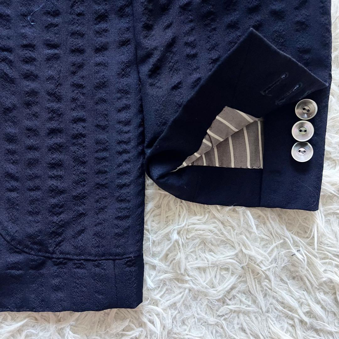 <美品>BOGLIOLI dover 新ロゴ ネイビー ウール ジャケット 46