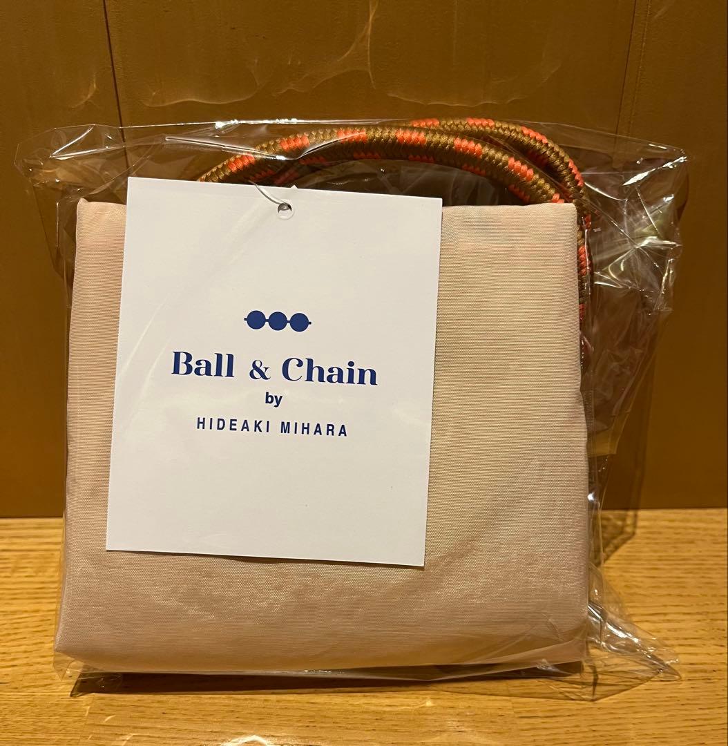 【限定販売】ボールアンドチェーン コラボバッグチロリアンテープ柄 ピンク/千鳥屋