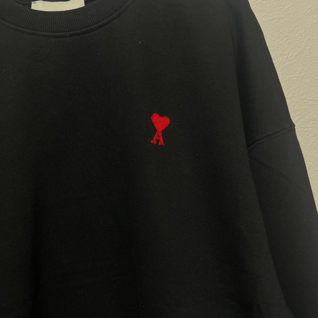 新品タグ付き 正規品 ami アミパリス ブラック スウェット トレーナー M