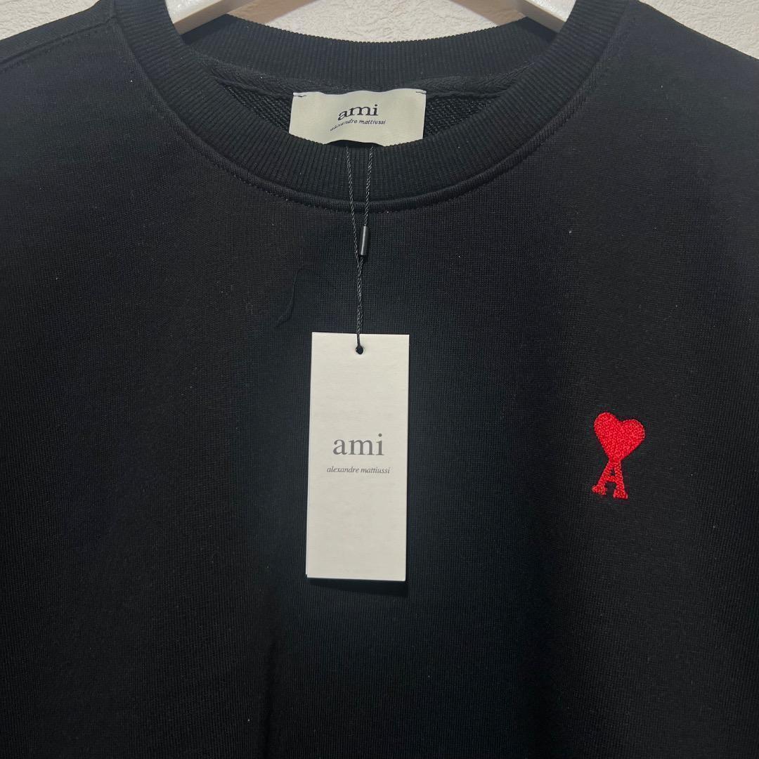 新品タグ付き 正規品 ami アミパリス ブラック スウェット トレーナー M