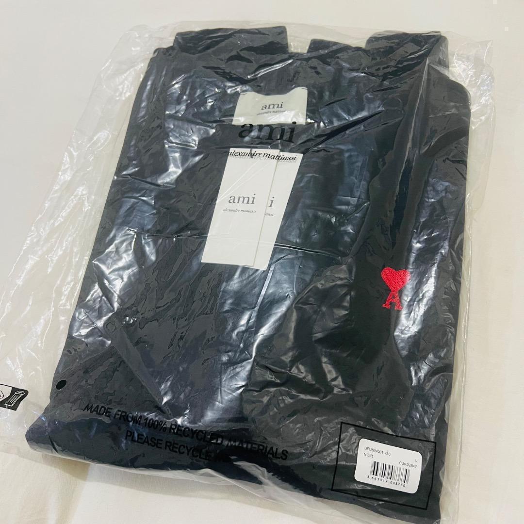 新品タグ付き 正規品 ami アミパリス ブラック スウェット トレーナー M