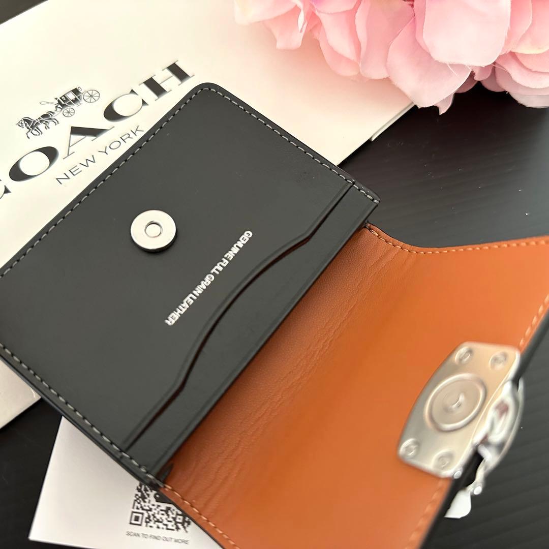 ★ 日本限定モデル！新品 COACH コーチ 名刺入れ カードケース ブラック