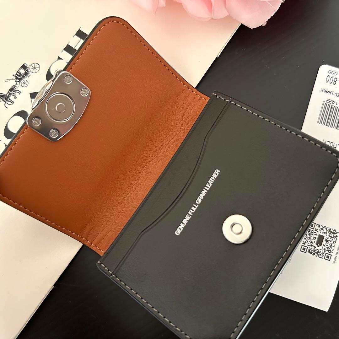 ★ 日本限定モデル！新品 COACH コーチ 名刺入れ カードケース ブラック