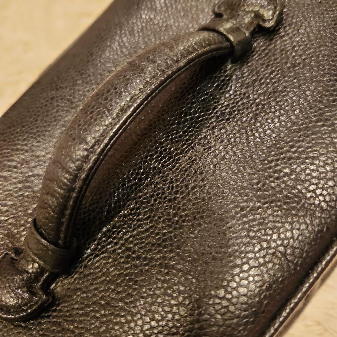 正規CHANEL　キャビアスキン　バニティバッグ