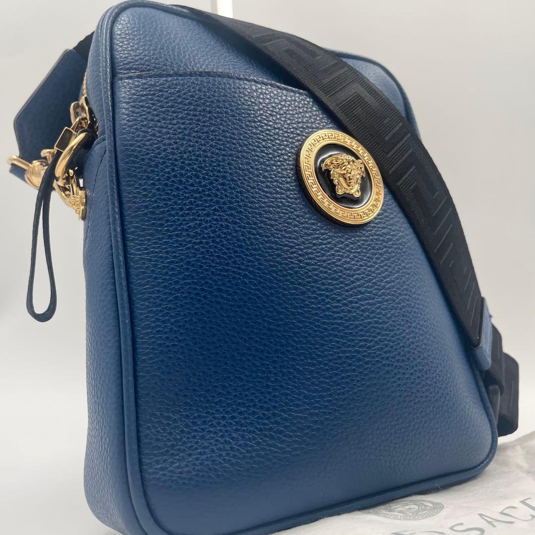 【✨現行/未使用級】ヴェルサーチ ショルダーバッグ メデューサ 2way ブルー