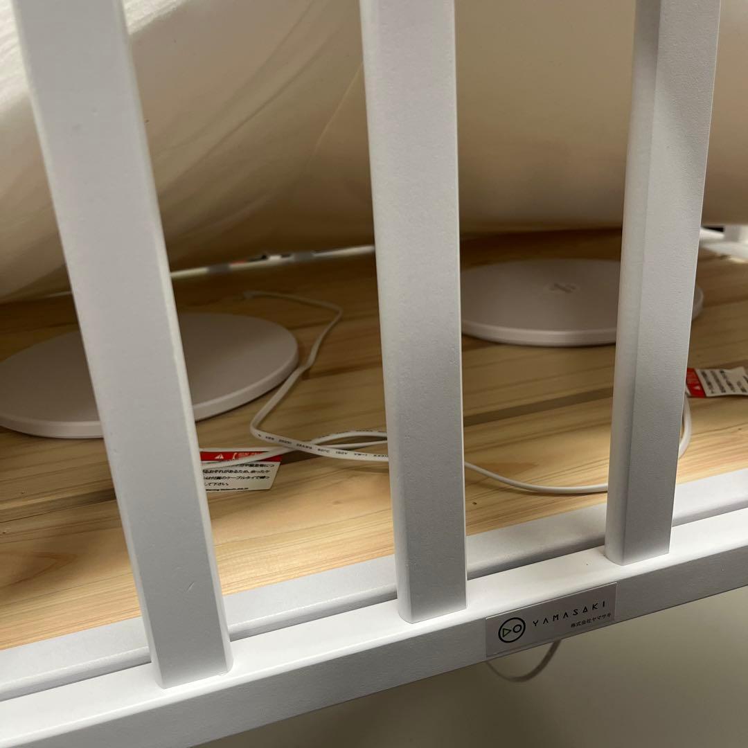 ヤマサキコンパクトベッドツーオープン ＋ベビーセンスホーム ＋動物柄ベッドガード