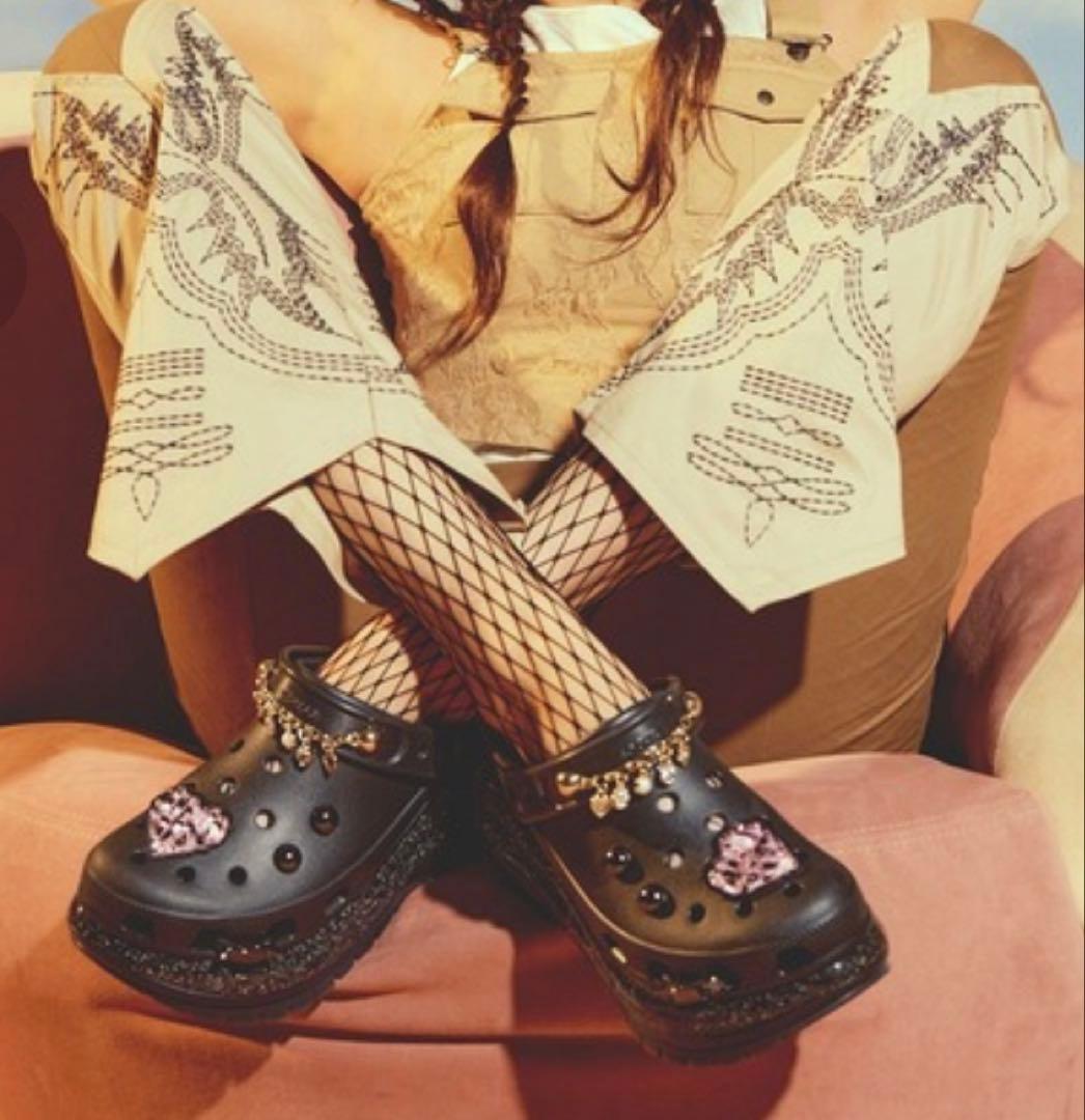 限定レア crocs × atmos pink 厚底 サンダル 25cm y2k