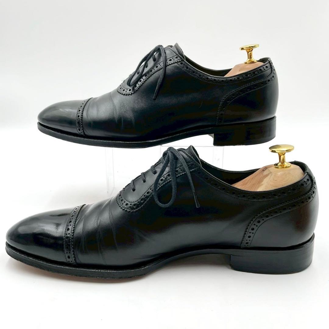 ユニオンインペリアル 革靴 内羽根 ストレートチップ 黒 7.5 Y1107