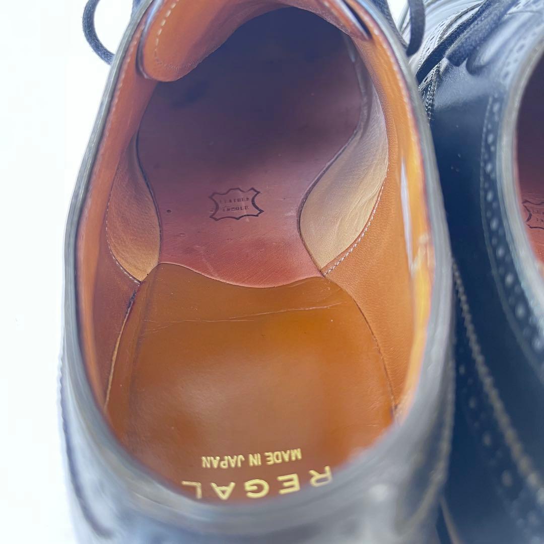 美品✨ REGAL ビジネスシューズ 黒 27 クォーターブローグ 02DR