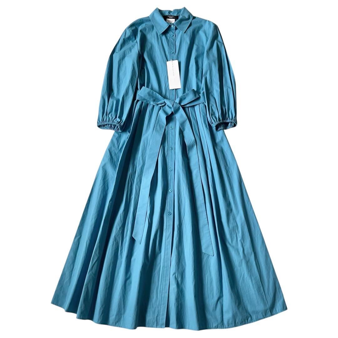 新品タグ付き 2023 マックスマーラ シャツワンピース ベルト マキシ丈 40