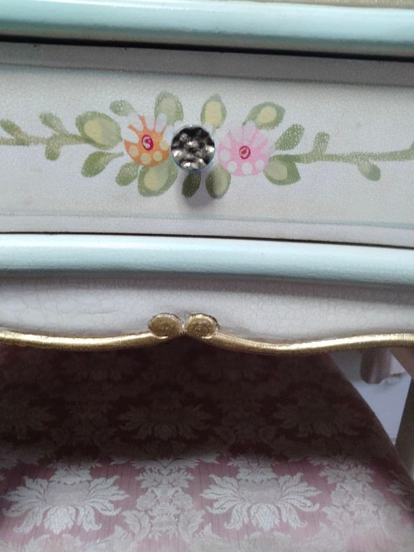 ロココ調　アンティーク　猫足　ドレッサー　三面ミラー